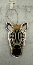 WONDERSHOP zebra Christmas ornament 4 1/4" x 3"