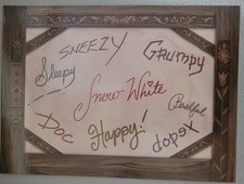 Disney World Snow White and the Seven Dwarves Signature Autograph Card NEW RARE