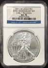 2011 W Silver Eagle certified Early Releases, MS 70 by NGC! 25th Anniversary Set