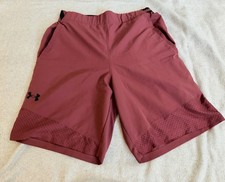 Under Armour Men's Athletic Shorts Size S Red Wear Small Workout Gear Gym