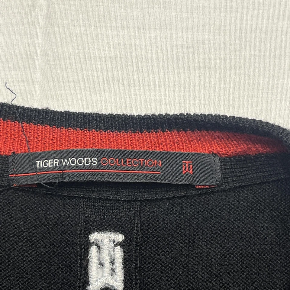 Свитер мужской Nike Tiger Woods Collection большой черный мериносовая шерстяная смесь для гольфа - Изображение 4 из 4