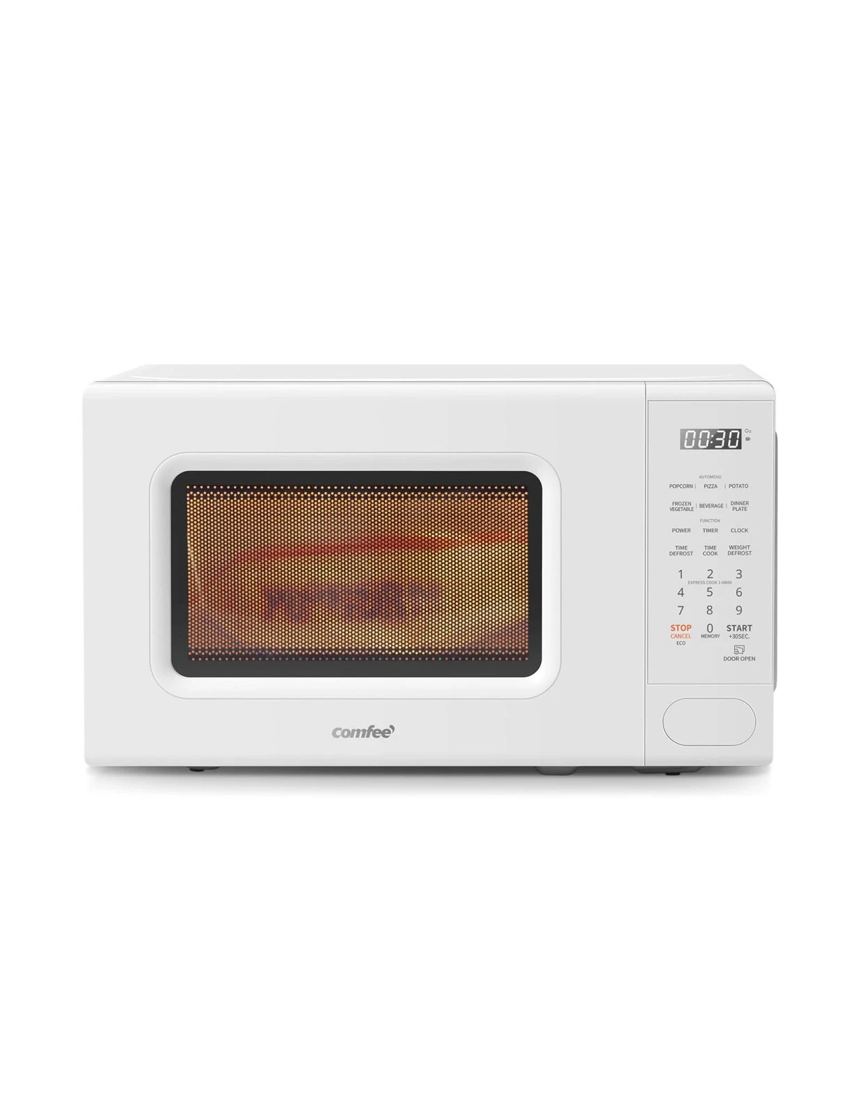 COMFEE CMO-C20M1WH Retro Microwave with 11 power levels, Fast Multi-stage Cookin