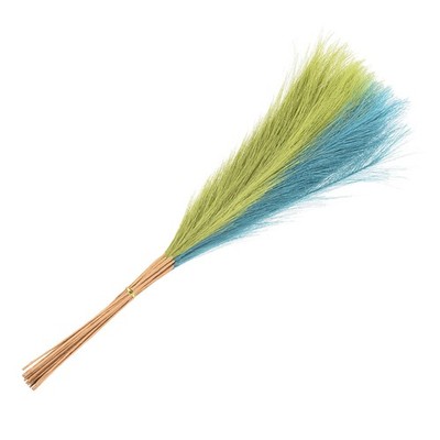 20 Stück Fake Pampa 21''/55cm Kunstrasen grün/hellblau