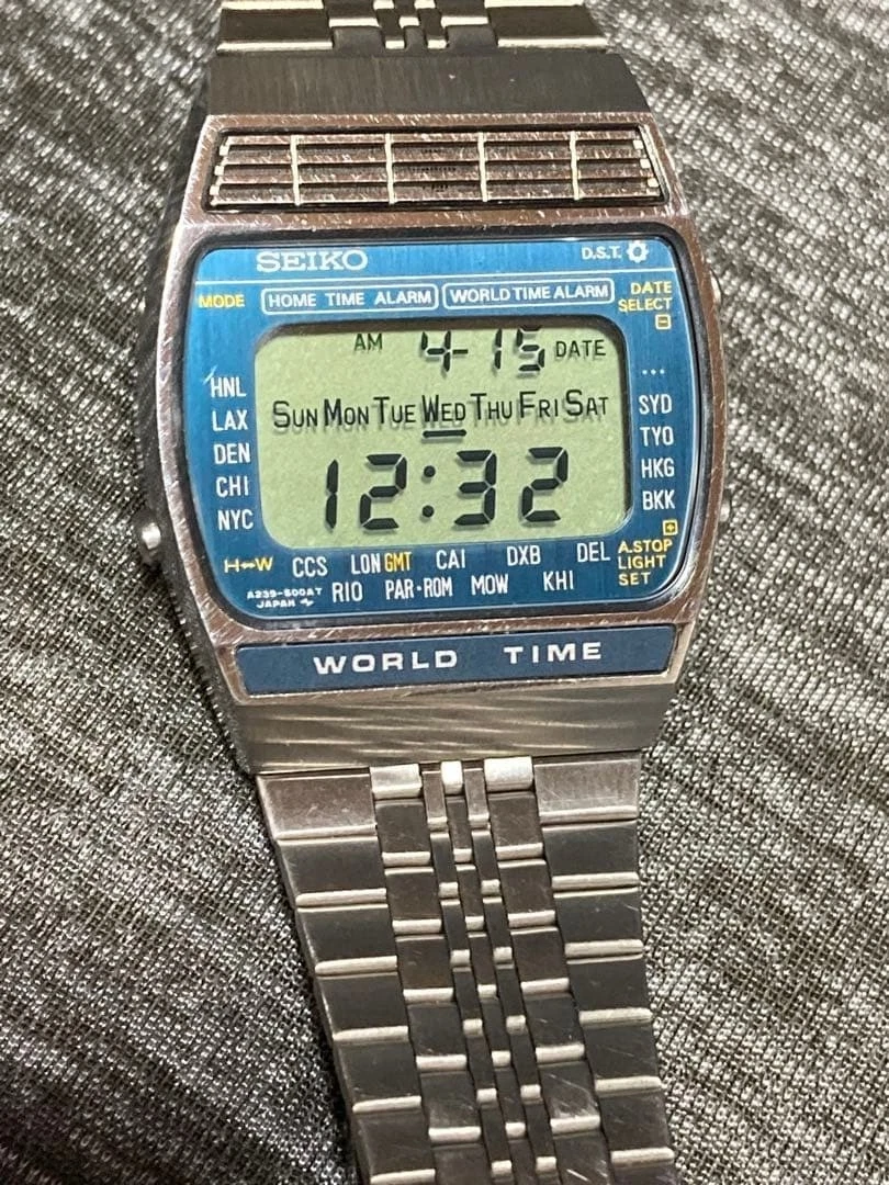 SEIKO Silver View デジタル腕時計 Seiko Silver Band Digital Wristwatches for sale | eBay