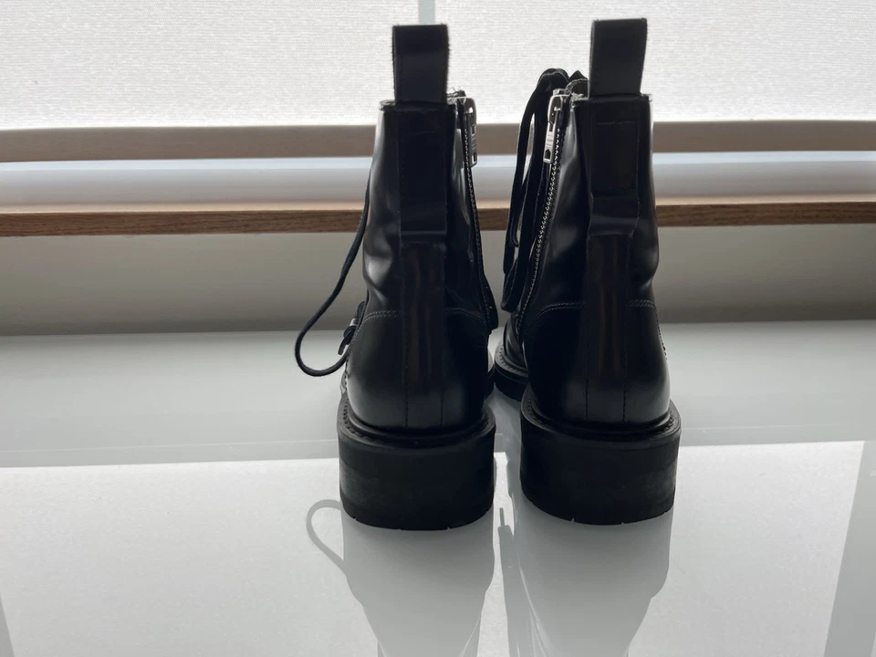 Botas de Combate AllSaints Donita Para Mujer Cuero Negro S US6.5 EU37 - Usadas solo 1X Foto 3 de 4