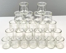 Lot 24 Empty OUI Yogurt 5oz Pots GLASS JARS w/o Labels Crafts Storage Organize