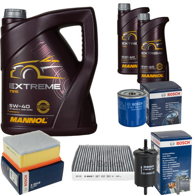 BOSCH Inspektionspaket 7 L MANNOL Extreme 5W-40 für Citroën Xsara 2.0 16V