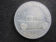 -Sunoco DX Franklin Mint Antique Car Coin Series 1 1918 Cadillac Landaulet FreSh