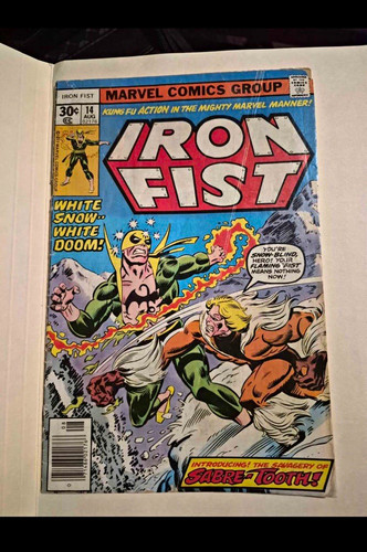 Marvel Comics Group Iron Fist #14 (1977) White Snow... White Doom! Sabretooth