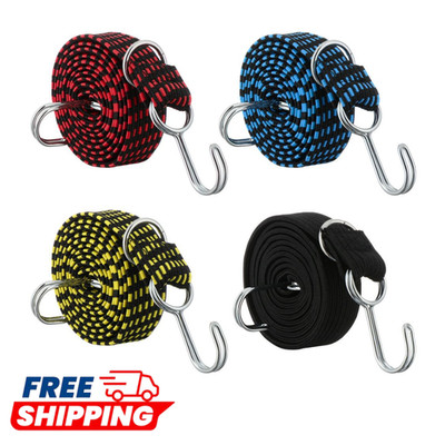 Trolley Ruberize Rope Elastic Rubber Luggage Rope with Hooks Bike Car Roof Rack Strap | eBay UK