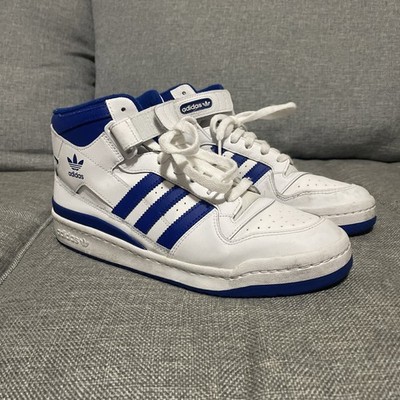 adidas Forum Mid Men's Sneakers Size 9 US Cloud White Royal Blue