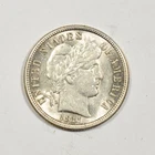 1911 BARBER DIME ~ NICE WHITE AU ABOUT UNCIRCULATED+
