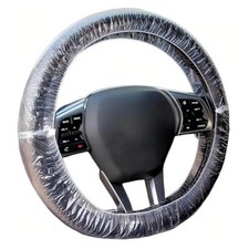 Disposable Steering Wheel Covers 100PCS PE Plastic Clear Protectors with