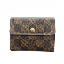 Wallet LOUIS VUITTON N62925 Damier Ludlow Coin Purse Logo PVC Leather Brown