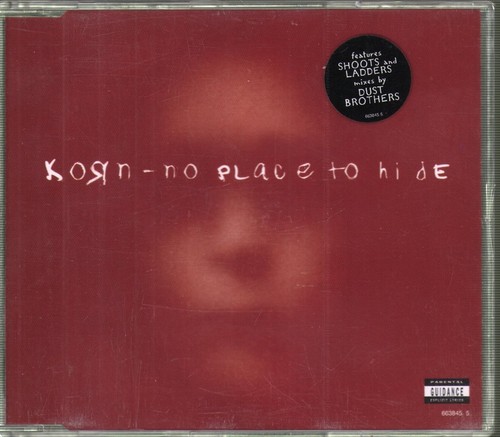 Korn No Place To Hide CD UK Epic 1996 red disc CD with info sticker on case