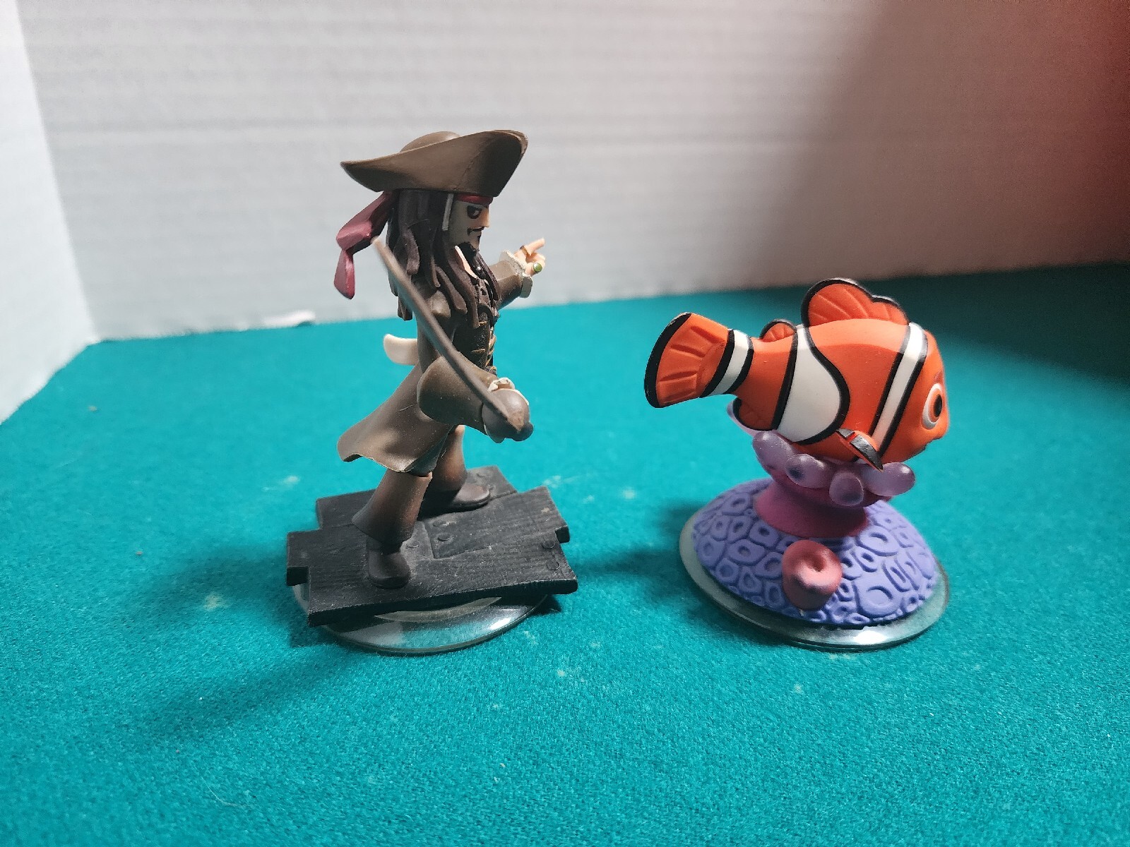 disney infinity figures, Jack Sparrow Infinity, and Nemo infinity 3.0