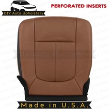 2013-2016 For Ford F250 PLATINUM Driver Bottom Leather Seat Cover Brown