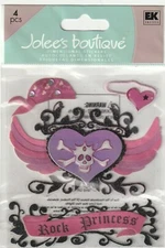 Jolee's Boutique 3D Stickers BIKER GIRL ROCK PRINCESS Theme 81363 FAST FREE SHIP