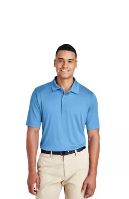 Team 365 TT51 Men's 100% Polyester  Performance Polo Shirt xl Sport Light Blue