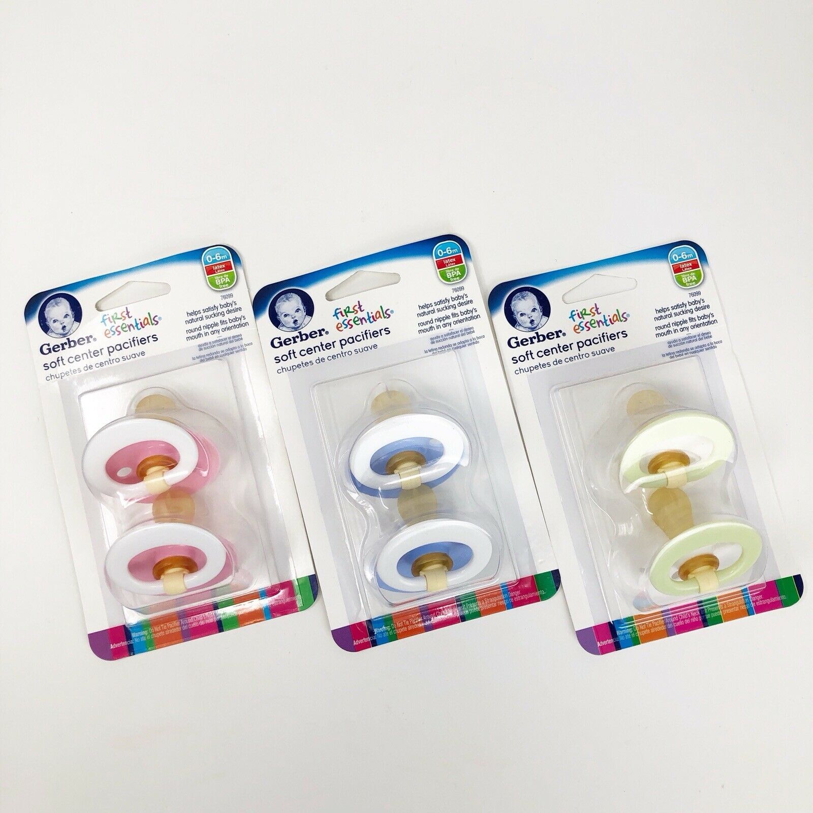 Gerber First Essentials Soft-Center Pacifier Blue 2 Pack