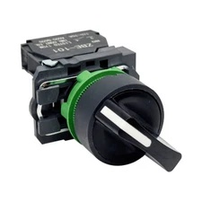 XB5-AD21 22mm black Push Button 2 position selector maintained 1NO marked OFF ON