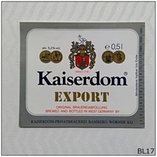 Kaiserdom Export West Germany Beer Label (BL17)
