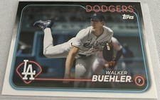 2024 Topps Series 1 Baseball Walker Buehler Los Angeles Dodgers base card #196