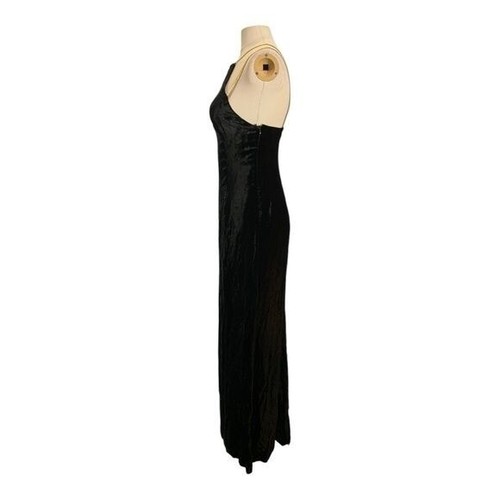 Vintage Gianni Versace Womens Velvet Square neck Long Sleeveless Maxi Dress Gown - Picture 3 of 8
