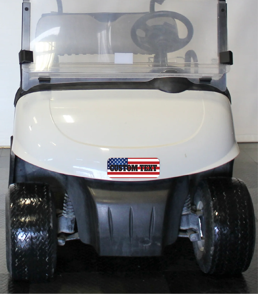 American Flag Custom Text EZGO Golf Cart Name Fits RXV TXT