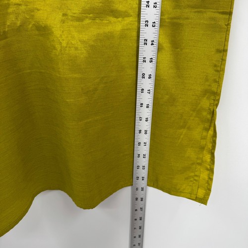 Vintage Champagnes Thai Silk Tank Top Asian Layer Chartreuse Green Boxy Size L - Picture 8 of 8