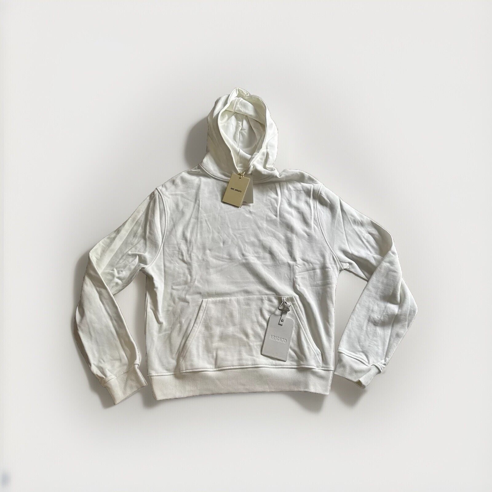 Axel Arigato Tag Passport Hoodie Ecru Medium Hooded Designer