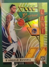 2019-20 Donruss Optic D’Angelo Russell Express Lane Lime Green Prizm 70/149