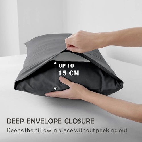 Hotel 2200TC Ultra Deep Fitted Sheet Set Pillowcases king Single Queen King Bed - Picture 37 of 51