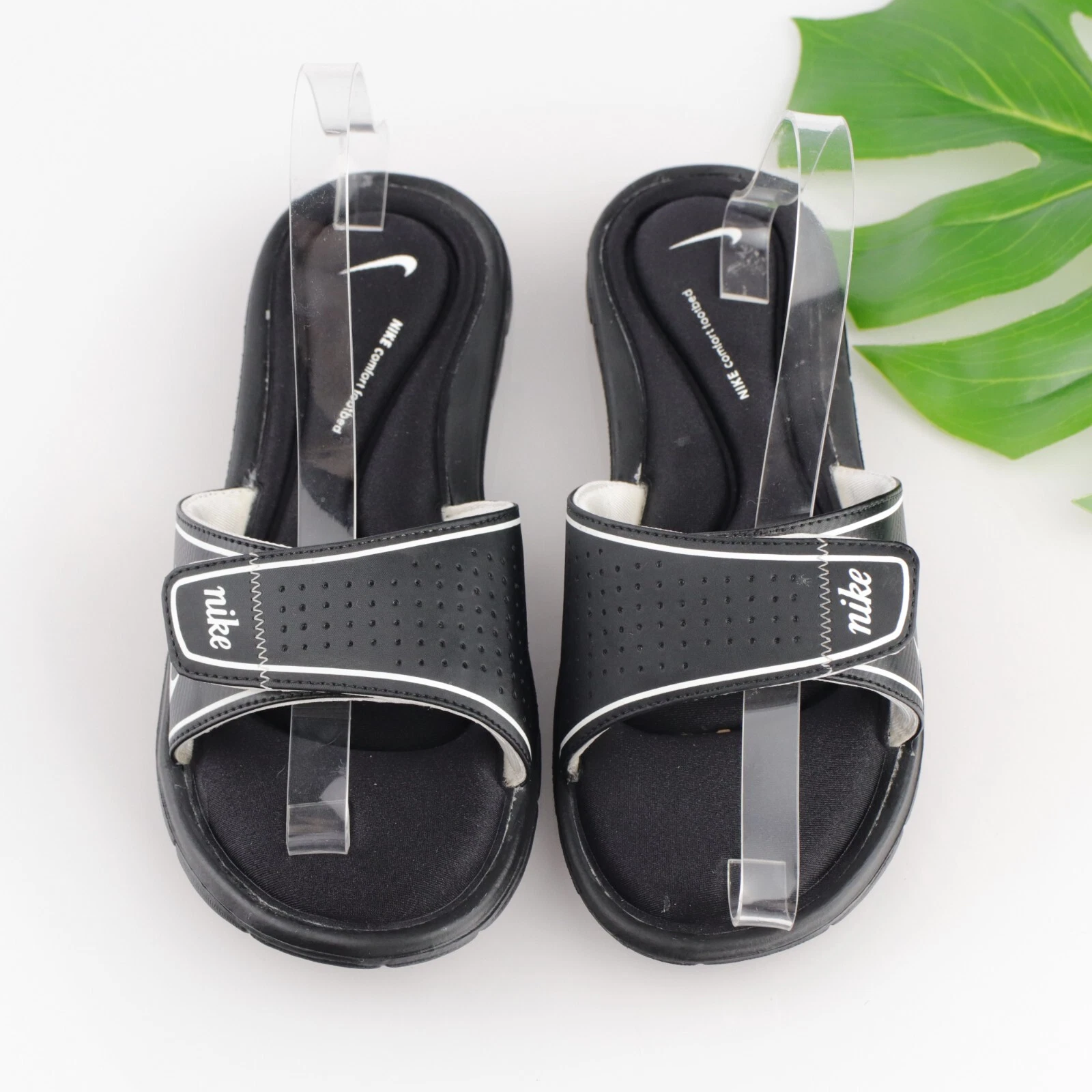 Nike sandalo donna comodo taglia 10 nero infradito regolabile scarpa da spiaggia