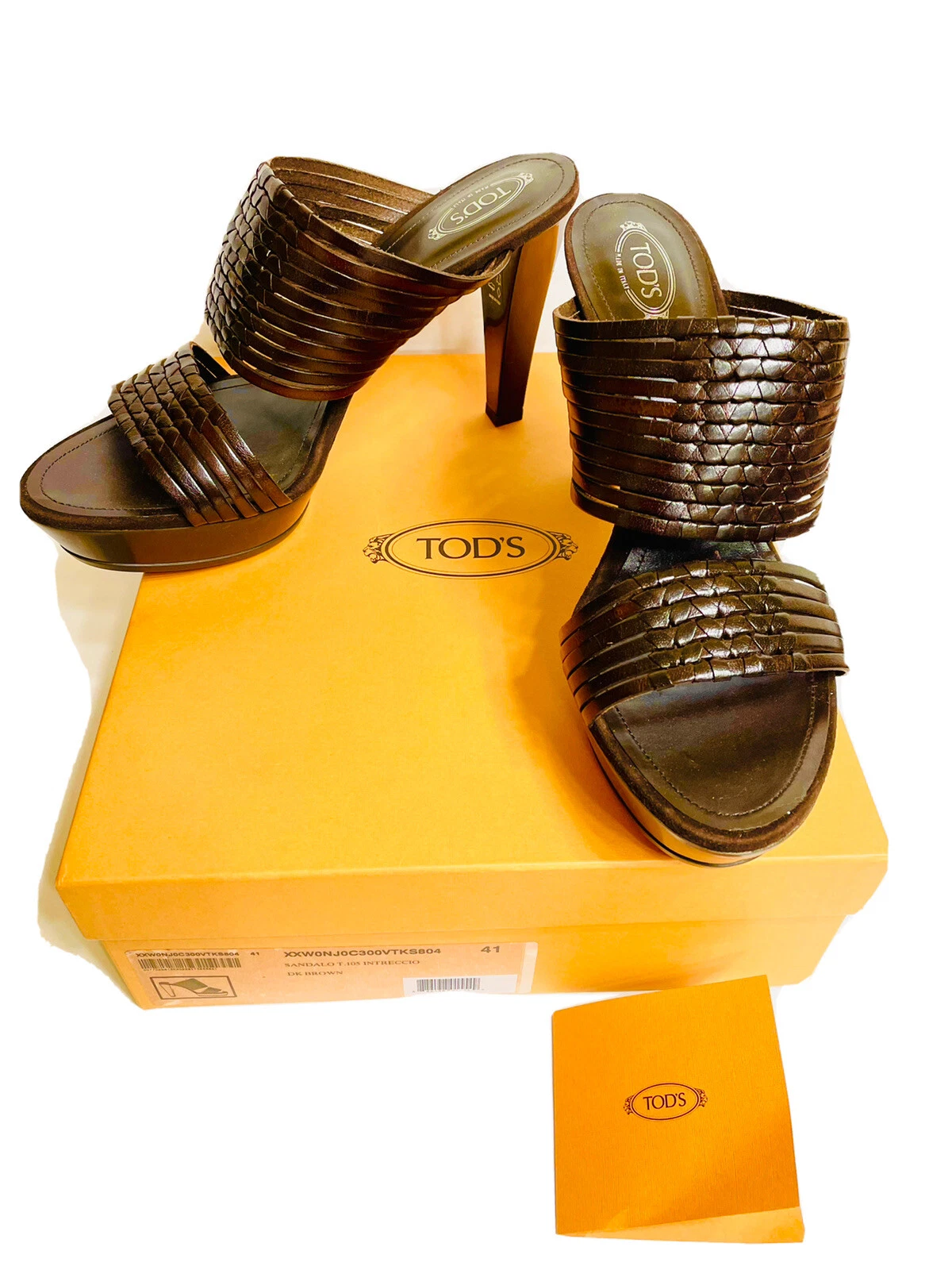 TOD’S Sandali Tod's platform in pelle marrone taglia 41