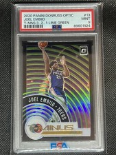2020-21 Donruss Optic JOEL EMBIID 24/149 LIME GREEN T-MINUS 3...2...1 PSA 9 MINT