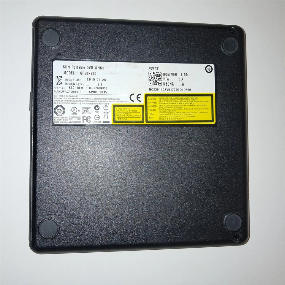 B-Grade Acer USB Optical CD DVD Writer Burner Drive for Windows PCs Mac GP60NB60 Foto 2 de 3