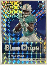 Jaylen Waddle Rookie Reactive Blue Chips 2021 panini Mosaic Football #8