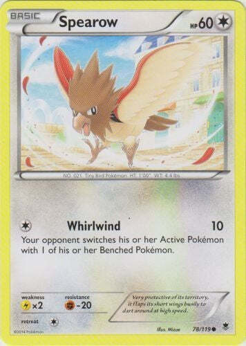 Spearow 78/119 - Common Pokemon XY Phantom Forces Card