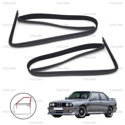 Fits BMW E30 Coupe 1982 - '94 Front Lh+Rh Glass Run Channel Rubber Seal Door