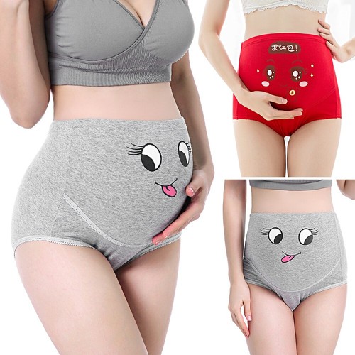Women's Cotton Pregnant Adjustable High Waist Briefs Underwear Maternity Panties