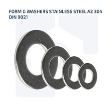 M6 FLAT FORM G WIDE WASHERS STAINLESS STEEL A2 FITS BOLTS AND SCREWS DIN 9021 51