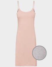 Ladies EX NXT 2 Pack Grey Pink Jersey Chemise Sleeveless Cotton Rich Stretch