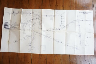 1965 South Eastern Area No.4 Railway Control Signal Diagram Southern Region Map