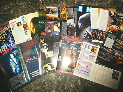 SIGOURNEY WEAVER+ALIEN  260 TEILE/PARTS 1 KILO newspaper cuttings CLIPPINGS