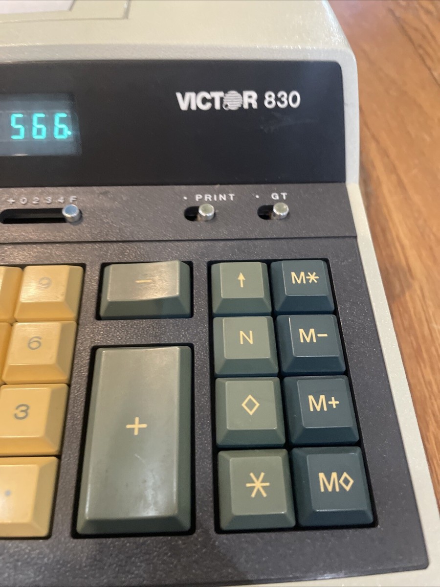 Vintage Victor 830 Electric Printing Adding Machine Calculator