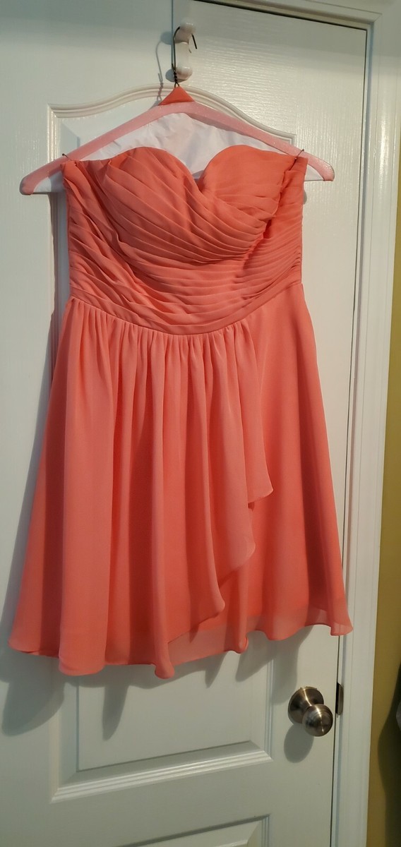 coral bridesmaid dresses short Coral Chiffon Beach Bridesmaid Dresses Mismatched – Lisposa main image 1