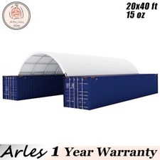 20'x40' Heavy Duty 15 oz PVC Canvas Fabric Building Shipping Container Shelter