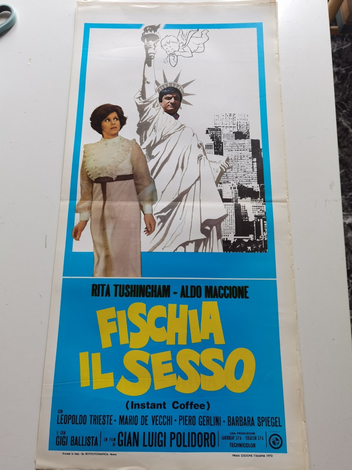 Locandina originale film Fischia il sesso (1974) - Regia di Gian Luigi Polidoro