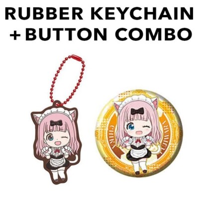 Bandai Assort 4 - Chika Fujiwara Kaguya-Sama Gacha Keychain + Pin  USA Ship 